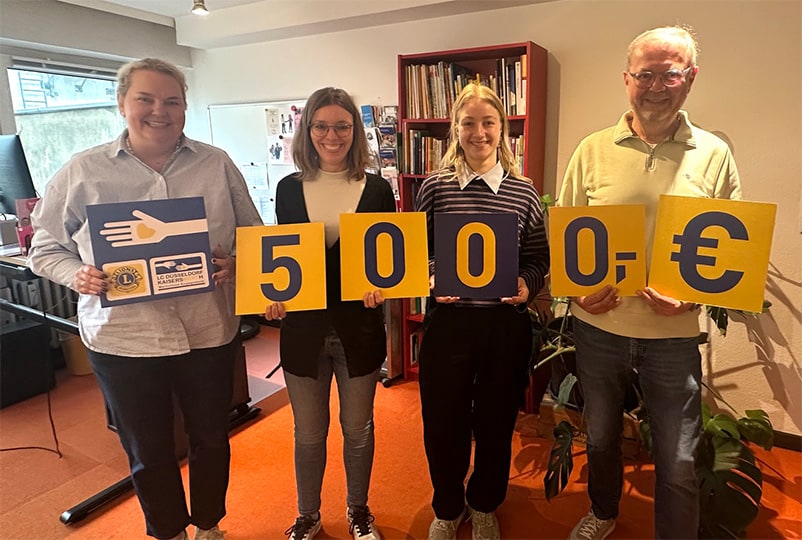 5.000€ Spende an ProMädchen Mädchenhaus Düsseldorf e.V. 
